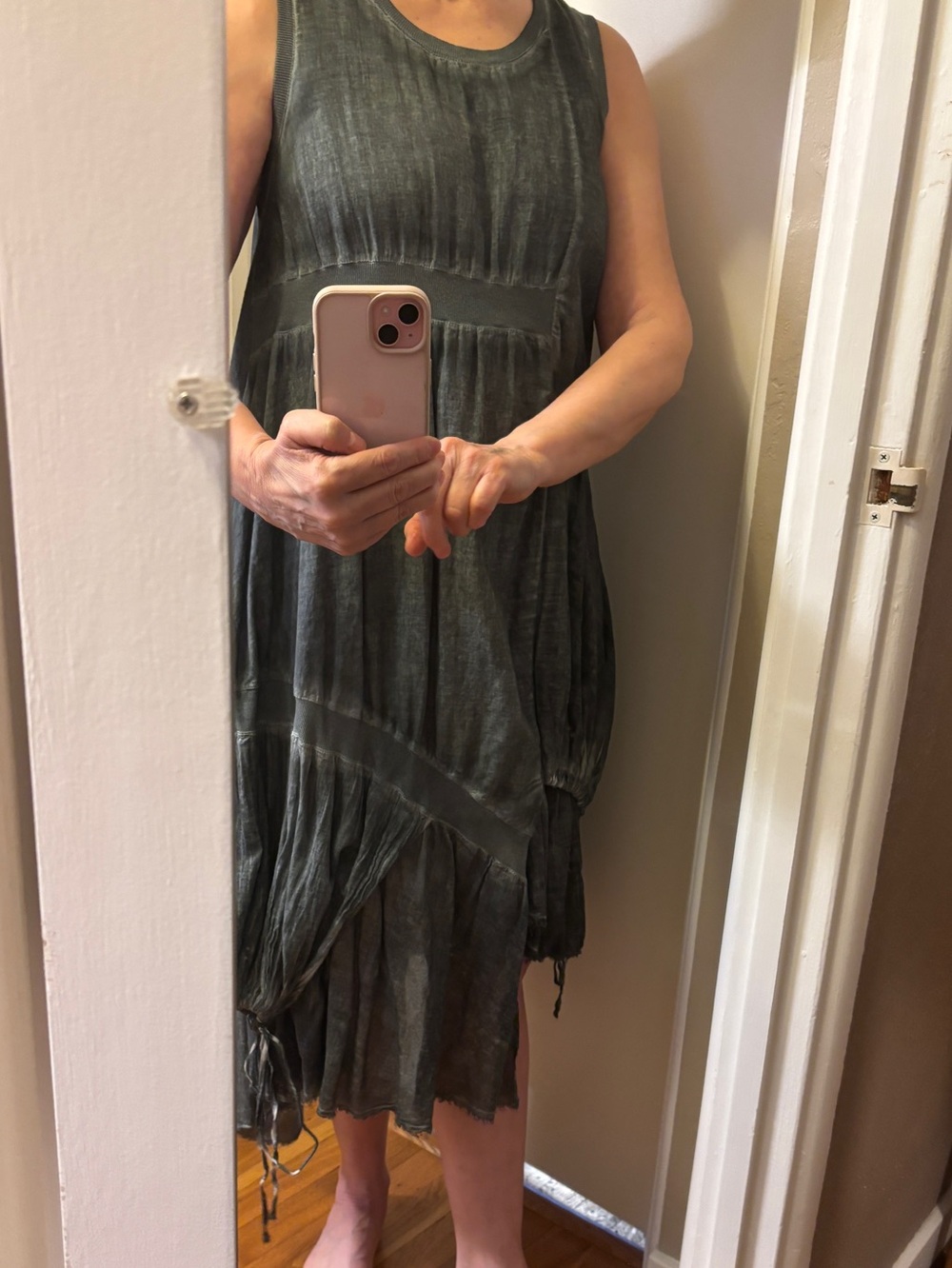 Studio b3 Gray Lightweight Midi Dress